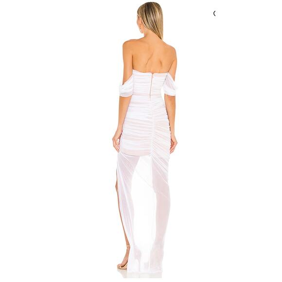 Nookie x REVOLVE Dita Mesh Gown in White XS - Picture 3 of 9
